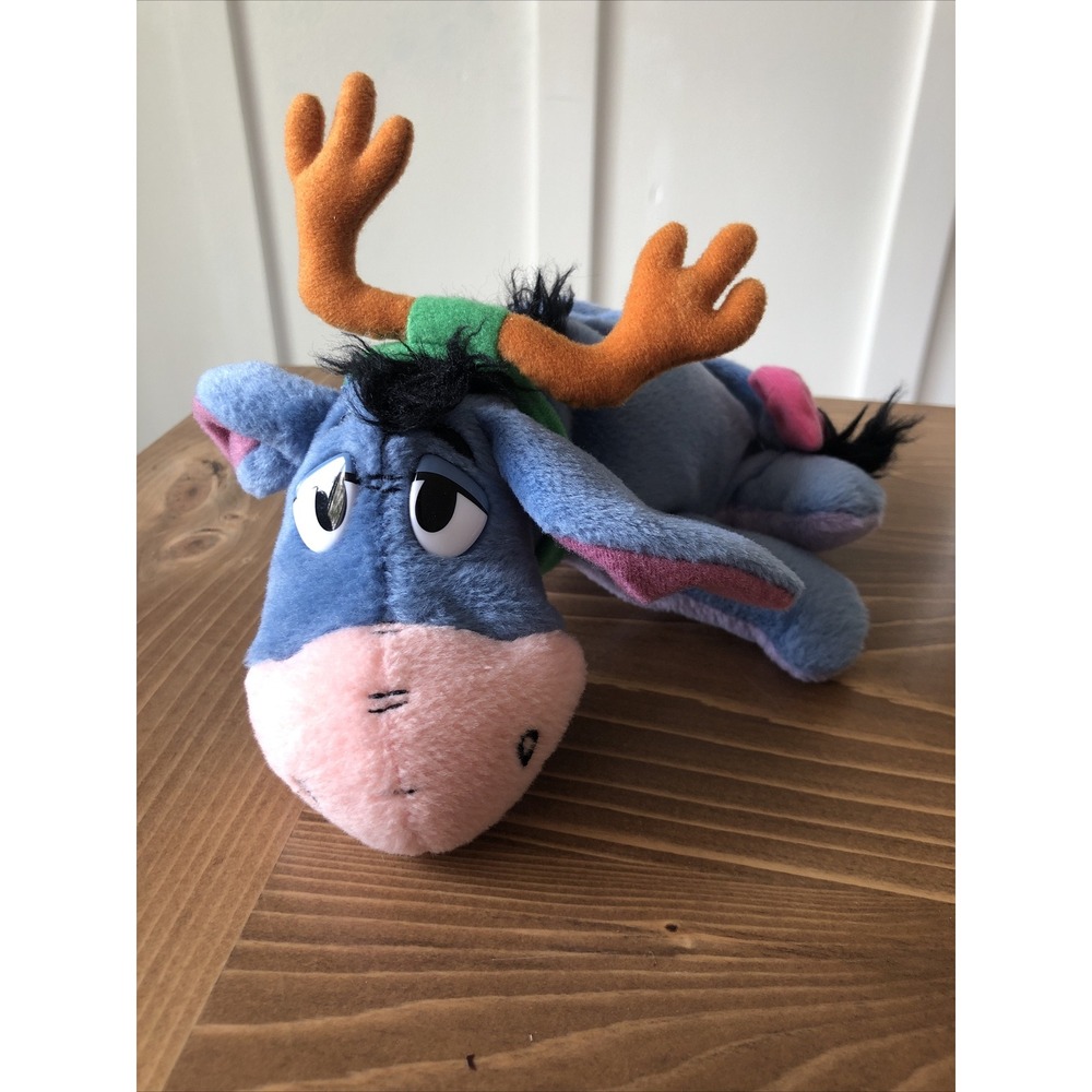 Eeyore Reindeer Bean Bag Plush ~ Disney Store ~ Christmas Toy‎ ~ Winnie Pooh